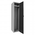 Locker metálico dual grande - 1 puerta negro